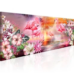 Canvas-taulu Artgeist Flamingoes Land, eri kokoja