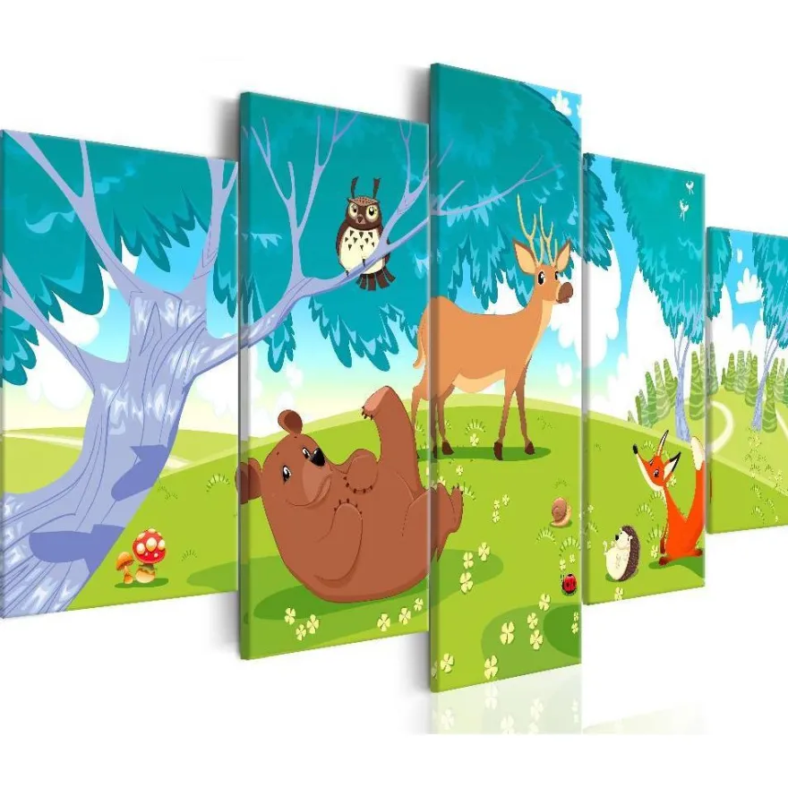 Canvas-taulu Artgeist Friendly Animals, eri kokoja