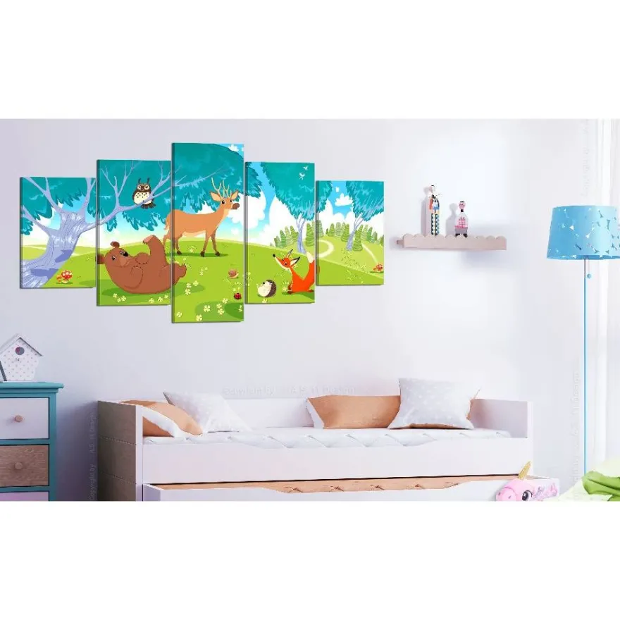 Canvas-taulu Artgeist Friendly Animals, eri kokoja