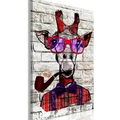 Canvas-taulu Artgeist Hipster Giraffe, 1-osainen, pystysuuntainen, eri kokoja