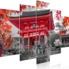 Canvas-taulu Artgeist Kyoto - Japan, 5-osainen, leveä, eri kokoja