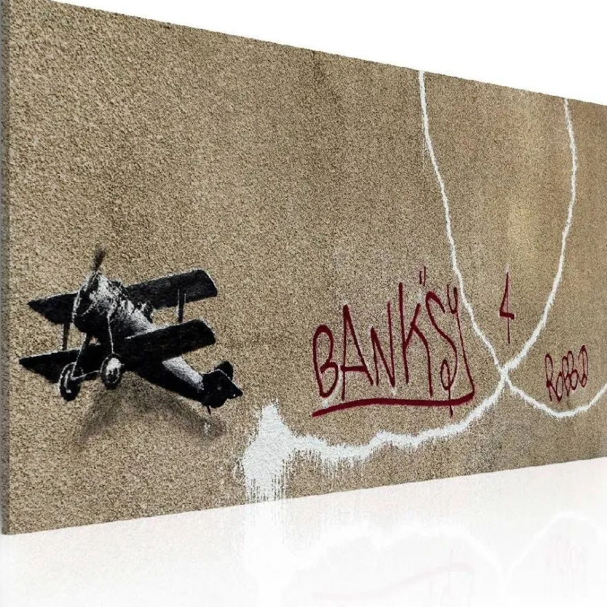 Canvas-taulu Artgeist Love plane - Banksy, 40x60cm