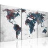 Canvas-taulu Artgeist Maailman mantereet, eri kokoja