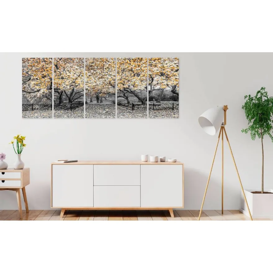 Canvas-taulu Artgeist Magnolia Park Orange, 5-osainen, kapea, eri kokoja