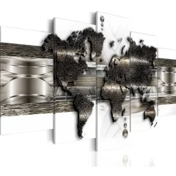 Canvas-taulu Artgeist Metal World Map II, eri kokoja