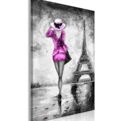 Canvas-taulu Artgeist Parisian Woman Pink, 1-osainen, pystysuuntainen, eri kokoja