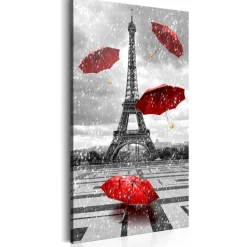 Canvas-taulu Artgeist Paris: Red Umbrellas, 60x120cm