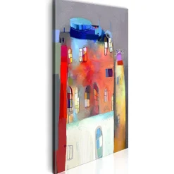 Canvas-taulu Artgeist Rainbow-hued house, 80x40cm