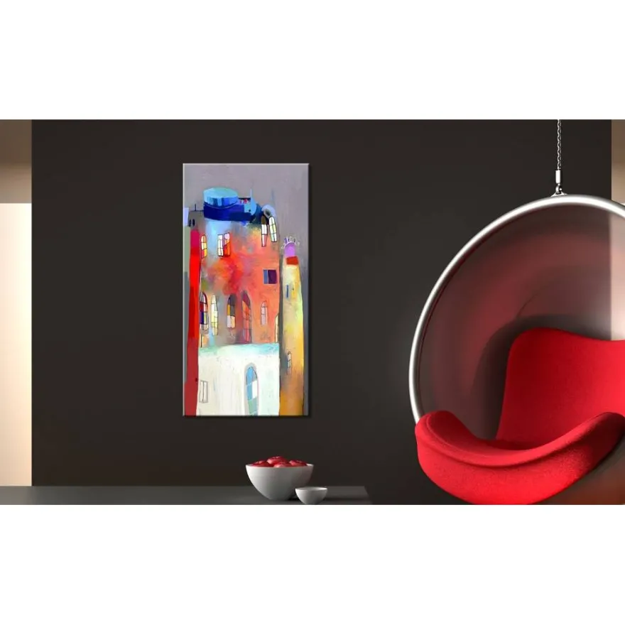 Canvas-taulu Artgeist Rainbow-hued house, 80x40cm