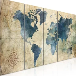 Canvas-taulu Artgeist Retro Map, eri kokoja