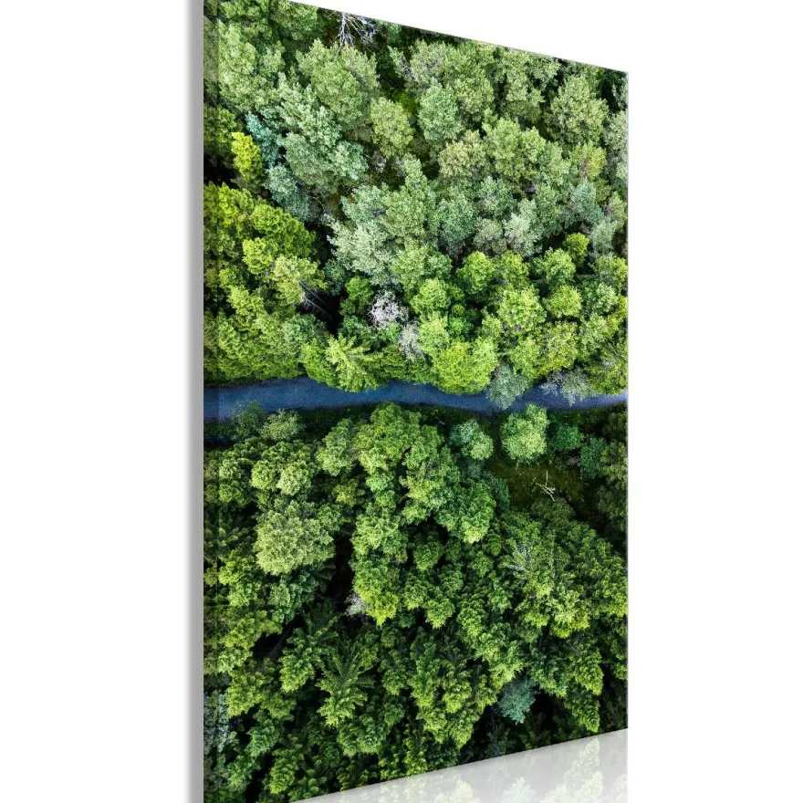 Canvas-taulu Artgeist Road Through Forest, 1-osainen, pystysuuntainen, eri kokoja