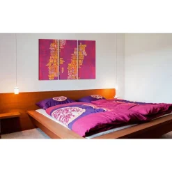 Canvas-taulu Artgeist Ruotsin kaupungit, pinkki, 3-osainen, eri kokoja