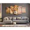 Canvas-taulu Artgeist The King of Beasts Orange, 5-osainen, leveä, eri kokoja