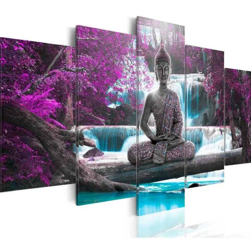 Canvas-taulu Artgeist Waterfall and Buddha, eri kokoja
