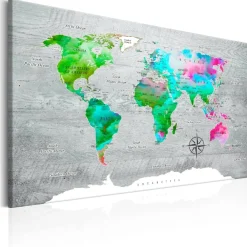 Canvas-taulu Artgeist World Map: Green Paradise, eri kokoja