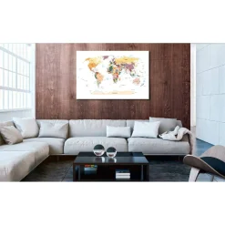 Canvas-taulu Artgeist World Map: Travel Around the World, eri kokoja