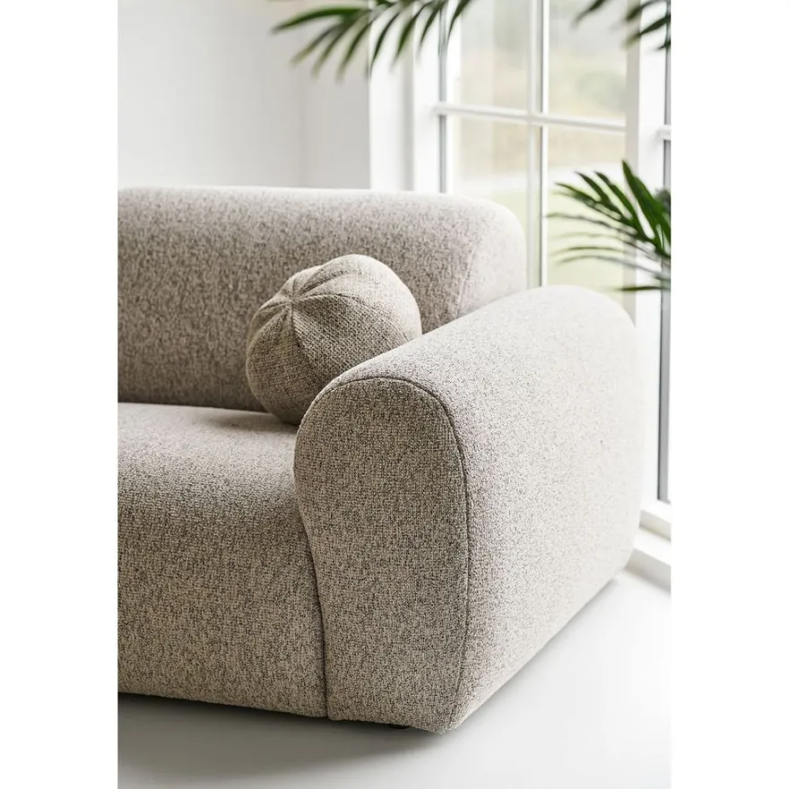 Divaanisohva House Nordic Clyde, 4-istuttava, vasen, ruskeanharmaa