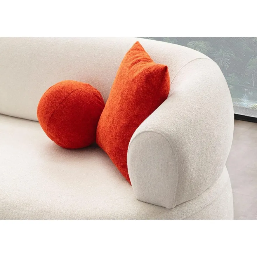 Divaanisohva Linento Furniture Roma, 3-istuttava, vasen, valkoinen