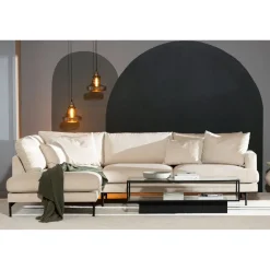 Divaanisohva Menard, 4-istuttava, vasenkätinen L-muotoinen, rahi, Manchester-kangas, beige (00764)