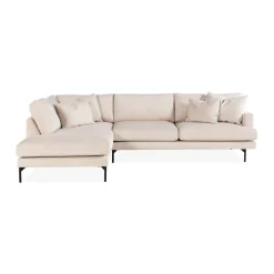 Divaanisohva Menard, 4-istuttava, vasenkätinen L-muotoinen, rahi, Manchester-kangas, beige (00764)