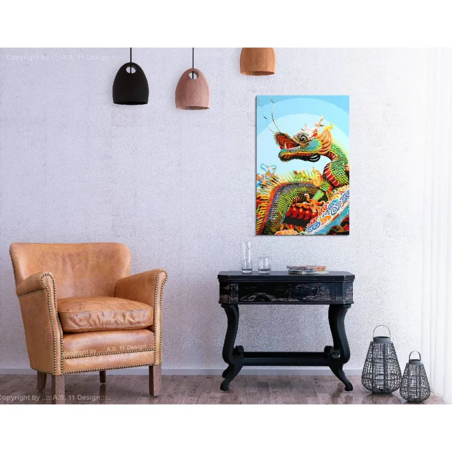 DIY-taulu Artgeist Colourful Dragon, 60x40cm