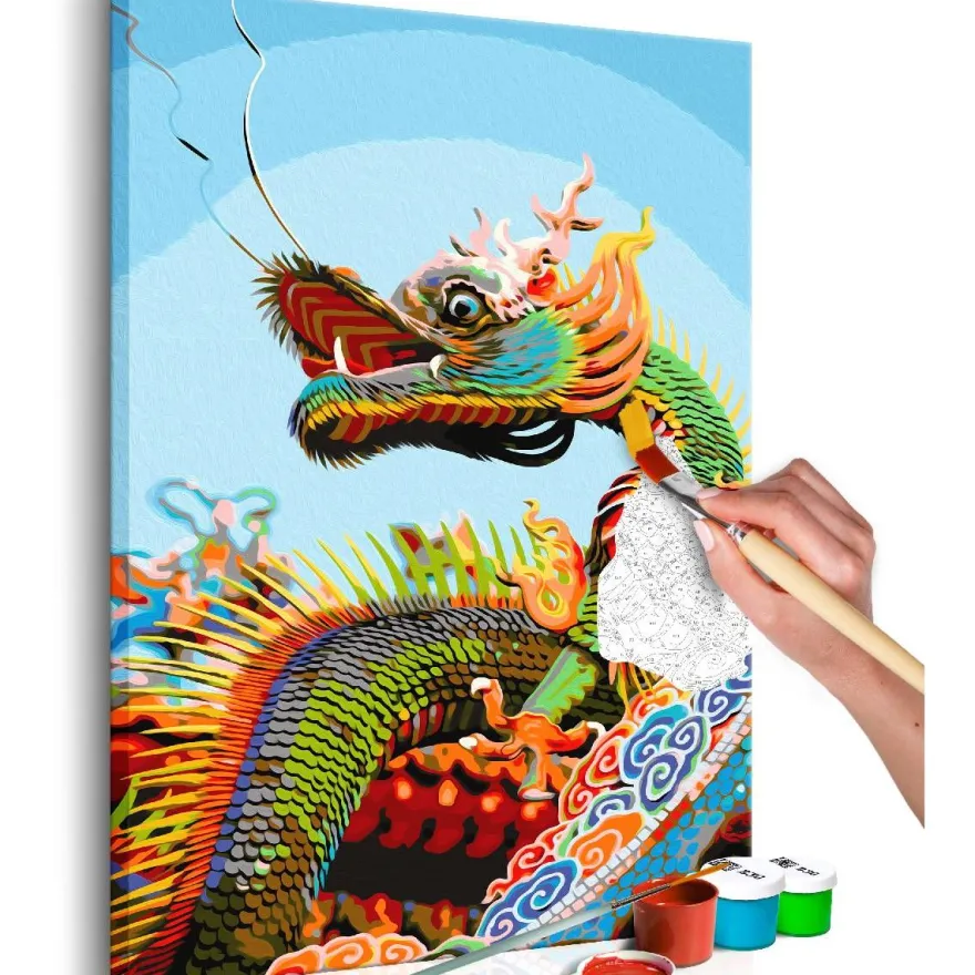 DIY-taulu Artgeist Colourful Dragon, 60x40cm