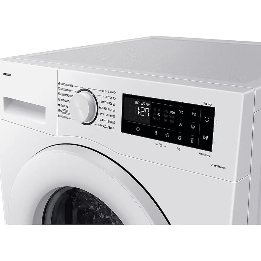 Edestä täytettävä pesukone Samsung WW80CGC04CTEEE, 60cm, 8kg, 1400rpm, valkoinen