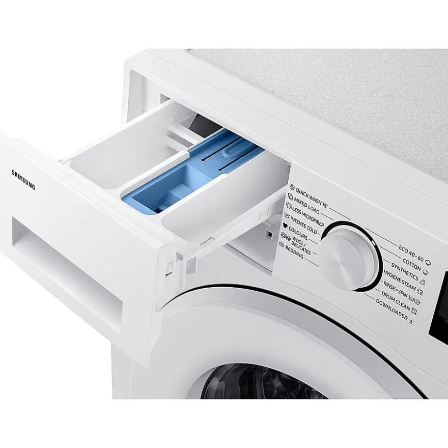 Edestä täytettävä pesukone Samsung WW80CGC04CTEEE, 60cm, 8kg, 1400rpm, valkoinen