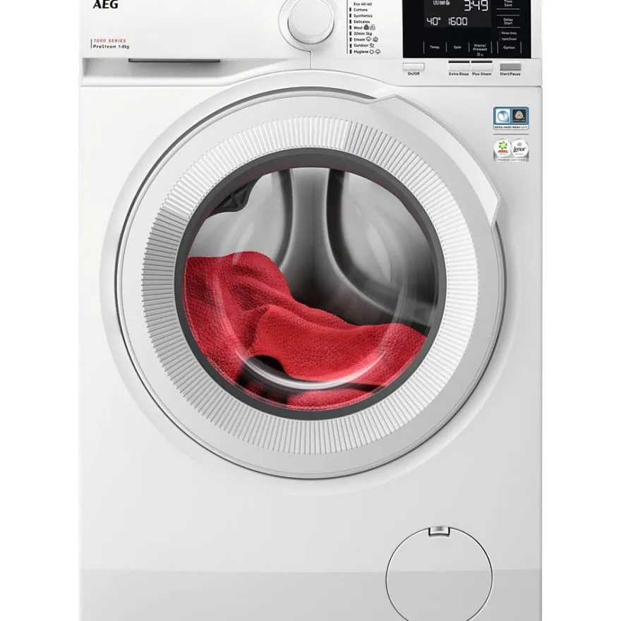 Edestä täytettävä pyykinpesukone AEG LR722G86A, 60cm, 8kg, 1600rpm, valkoinen