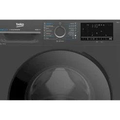 Edestä täytettävä pyykinpesukone Beko BM3WFSU48415AD, 60cm, antrasiitti