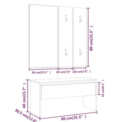 Eteisen kalustesarja, tekninen puu, eri värejä (15405)
