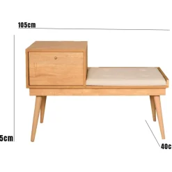 Eteisen penkki Linento Furniture Urban tammi