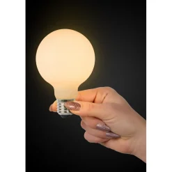 Filamenttilamppu Lucide G80, Ø8cm, IP20, 8W
