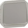 Hakuvalollinen painikemekanismi Legrand Plexo 1 NO 10 A IP55, harmaa