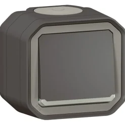 Hakuvalollinen vaihtokytkin Legrand Plexo 10 A IP55 pinta, antrasiitti