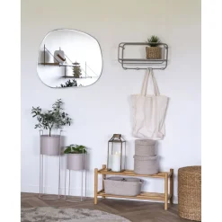 Hattuhylly ja naulakko House Nordic Feira, 45x15x25c, viileä harmaa