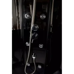 Hierova suihkukaappi Harma Black Onyx, 85 x 85 x 220 cm, kirkas lasi, avoin yläosa