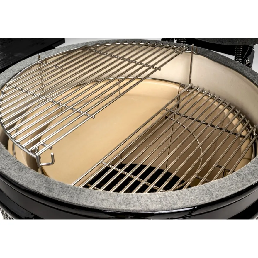 Hiiligrilli Dreamfire Hoovi Kamado Large, grillaustelineella, musta