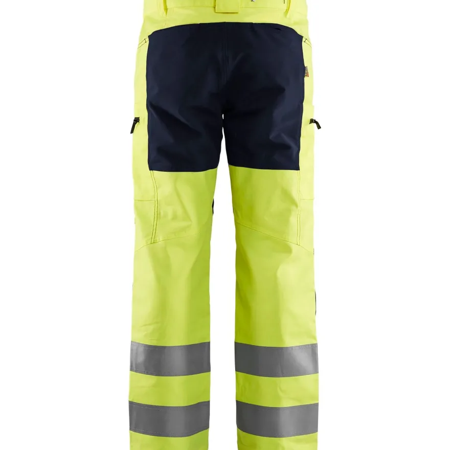 Huomiohousut Blåkläder 1585 Highvis Stretch, huomiokeltainen/musta