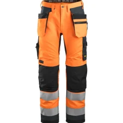 Huomiotyöhousut Snickers Workwear AllroundWork+ 6230, oranssi