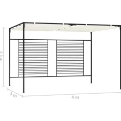 Huvimaja sisäänvedettävällä katolla 4x3x2,3m 180g/m², eri värejä