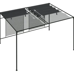 Huvimaja sisäänvedettävällä katolla 4x3x2,3m 180g/m², eri värejä