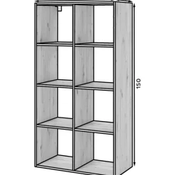 Hylly Eltap Postto 80x150cm, musta