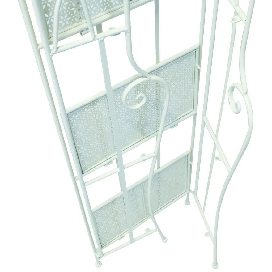 Hylly Home4You Sandy 40x28x126cm, antiikkivalkoinen