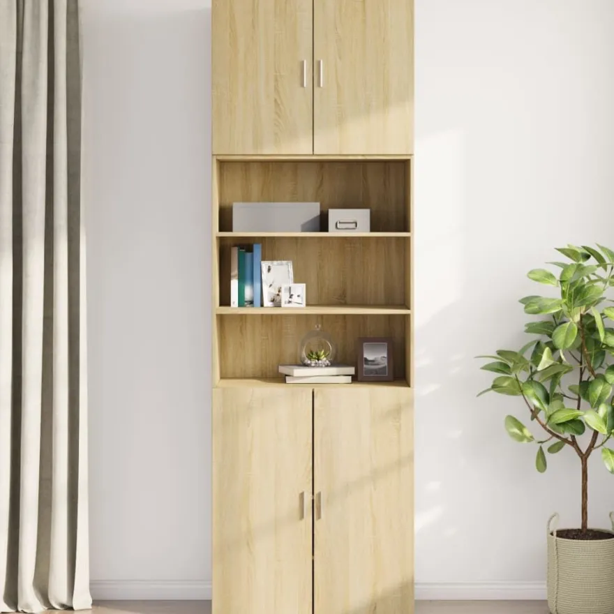 Hyllykaappi/Seinäkaappi, tekninen puu, 80x42,5x64 cm, eri värejä (38032)
