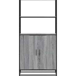 Hyllykkö/Kaappi 68x35x139 cm, suunniteltu puu ja metalli, eri värejä (42146)