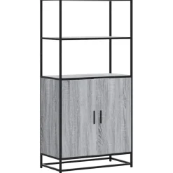 Hyllykkö/Kaappi 68x35x139 cm, suunniteltu puu ja metalli, eri värejä (42146)