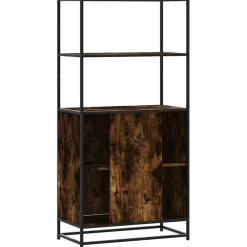 Hyllykkö/Kaappi 68x35x139 cm, suunniteltu puu ja metalli, eri värejä (42146)