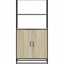 Hyllykkö/Kaappi 68x35x139 cm, suunniteltu puu ja metalli, eri värejä (42146)
