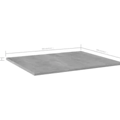 Hyllylevyt 8 kpl betoninharmaa 60x50x1,5 cm lastulevy